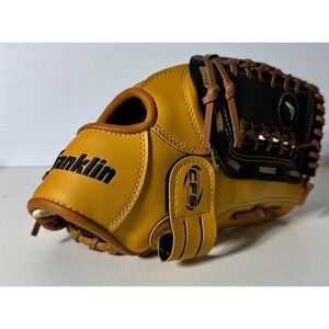Franklin Fieldmaster 12" Baseball Glove Tan Black Right Hand Throw 22603 CFS